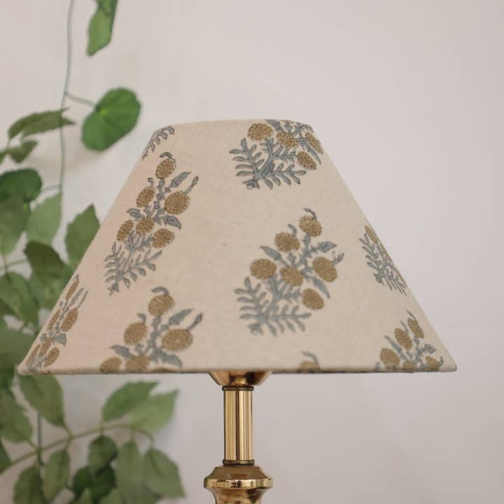 Block print linen Lampshade - Hjara para venta al por mayor de Fabdivine