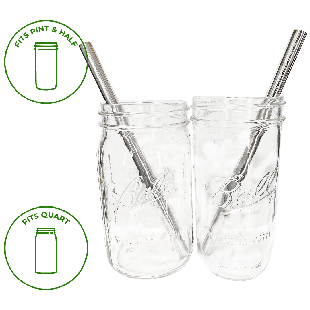 Mason Jar Lifestyle - Wholesale Drinking Straw - Long Stainless Steel Boba Straws for Quart Mason Jars2