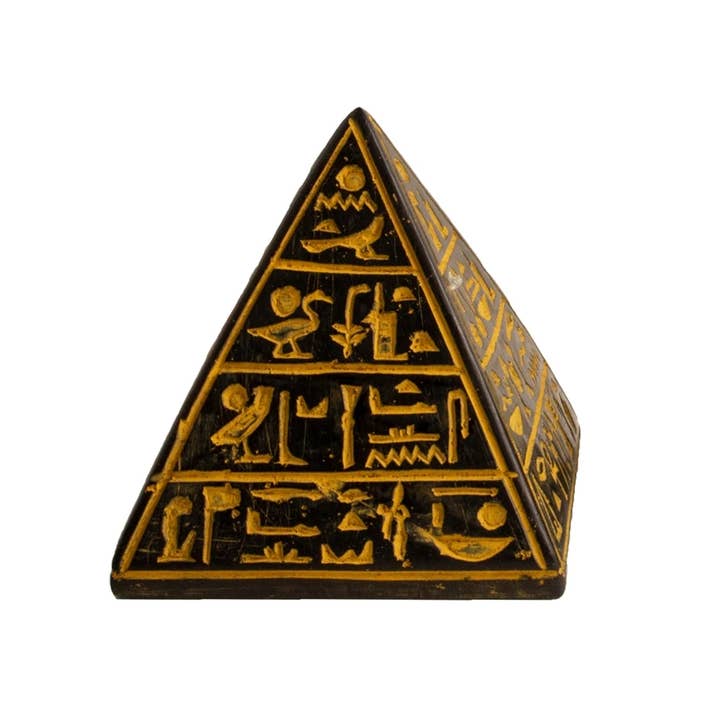 Egyptian Pyramid Statue Antique Gold Large - 3.5" for wholesale by Discoveries, Inc.