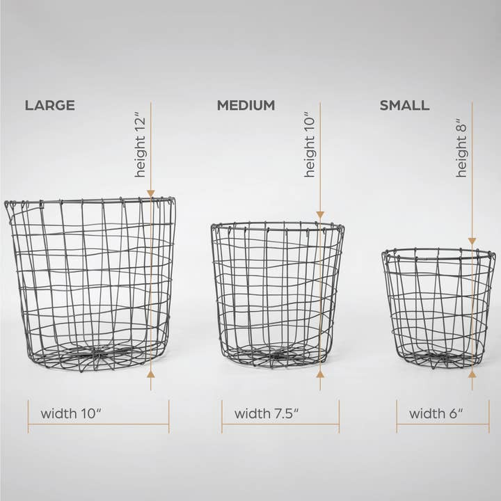 Porto Boutique - Wholesale Basket - 308 - Round Iron Basket