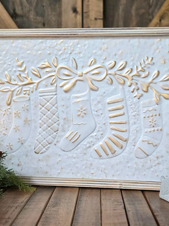 Hang the Stockings Sign for wholesale by Refinery 86 Home Decor