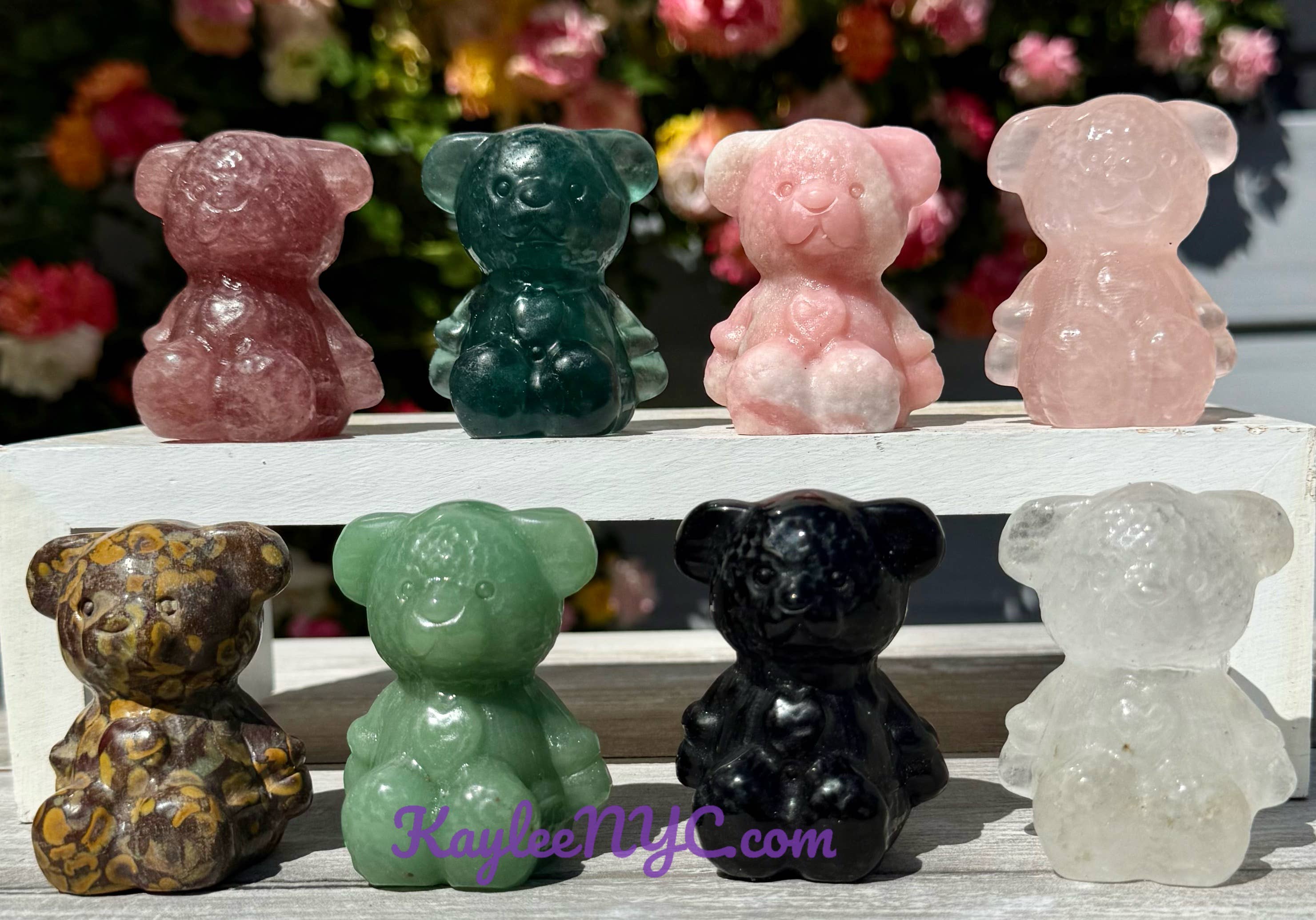 KayleeNYC – Engroshandel Spirituelle sten og krystaller – 6 cm naturlige krystalteddybjørne med helende energi