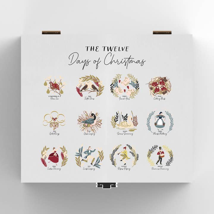 P6658 - The Twelve Days Of Christmas 12 Artistic Illustratio for wholesale by Vivid Squid Wholesale