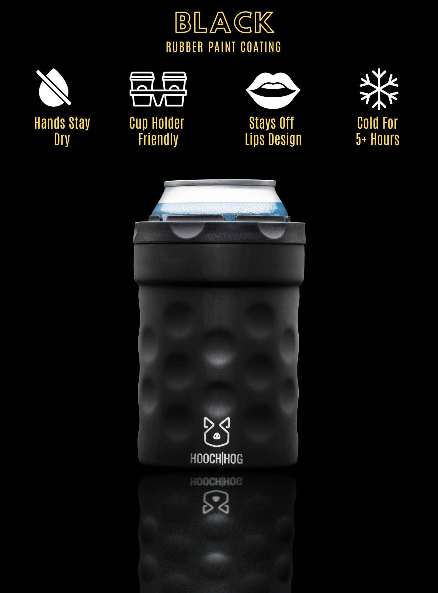 Hooch Hog - Wholesale Drink Huggers & Koozies - The Shorty Can Cooler [Black]3