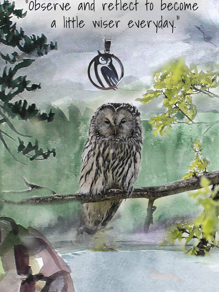 Owl: Card With Owl Necklace for wholesale by Angel Sayings