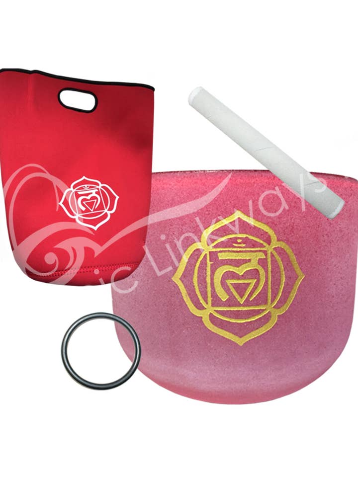 (CONJUNTO) TAÇA CANTANTE - CRISTAL AFINADO C FROSTED CHAKRA VERMELHO 10"D por atacado de Oceanic Linkways Inc