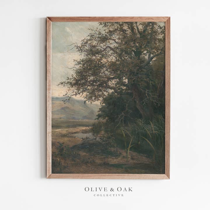 530. STREAM/Peinture d'arbre vintage/Impression murale pour la vente par Olive & Oak Collective