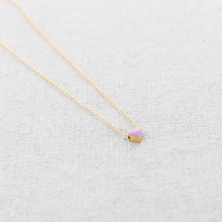 La Cuerda De Sol - Wholesale Pendant/Charm Necklace - Enamel Heart Pendant Steel Necklace