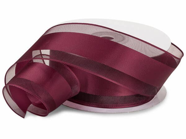 Nashville Wraps - Wholesale Ribbon - Gift Wrapping - Wired Satin Stripe Sheer Ribbon1