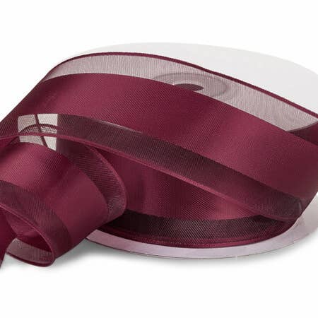 Nashville Wraps - Wholesale Ribbon - Gift Wrapping - Wired Satin Stripe Sheer Ribbon1