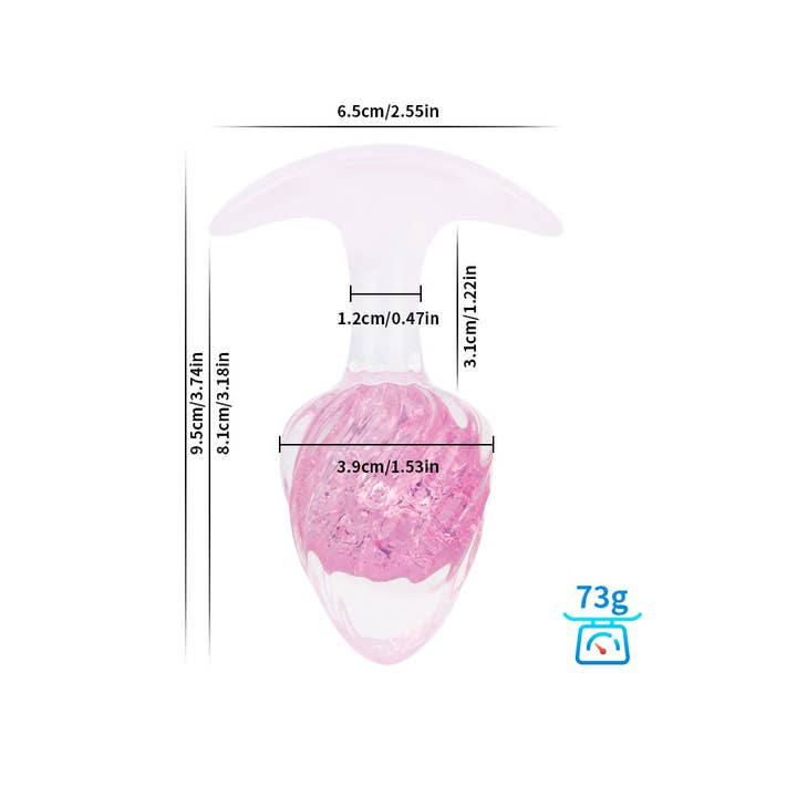 Liebe Seele - Wholesale Sex Toy - Icecream-shaped Crystal Anal Plug - Pink1