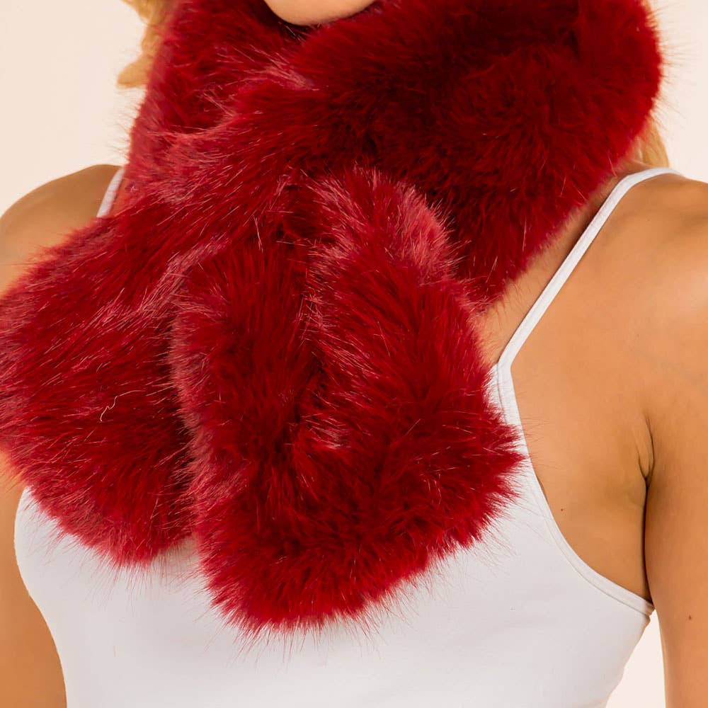 Sensibling Corp. – wholesale Scarf – Women's – Soft Faux Fur Plush Wrap Scarf3