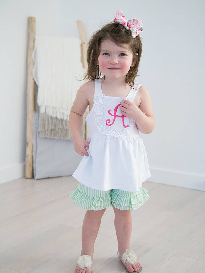 TOP IN PIZZO DETTAGLIATO IN SALDO - BIANCO per la vendita all'ingrosso da parte di Love That Cotton