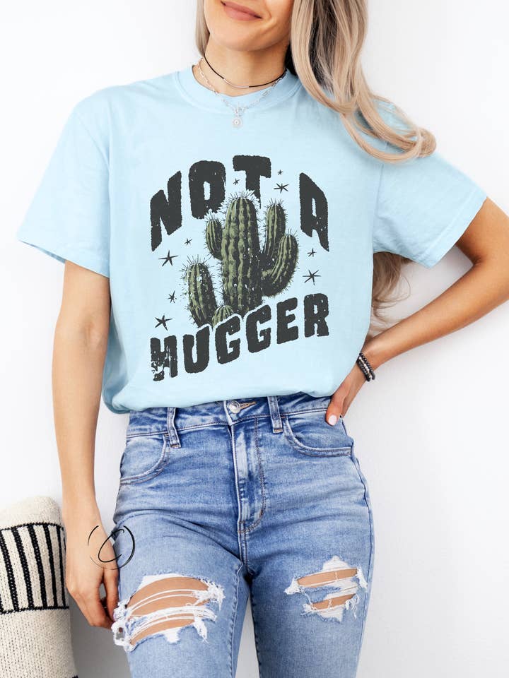 Not A Hugger Cactus Graphic Tee for wholesale by CMD Wholesale