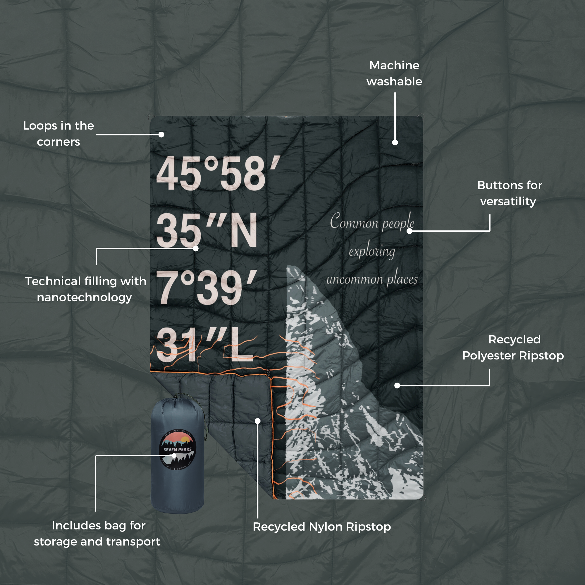 SEVEN PEAKS - Wholesale Bedding Blanket - Matterhorn single duvet1