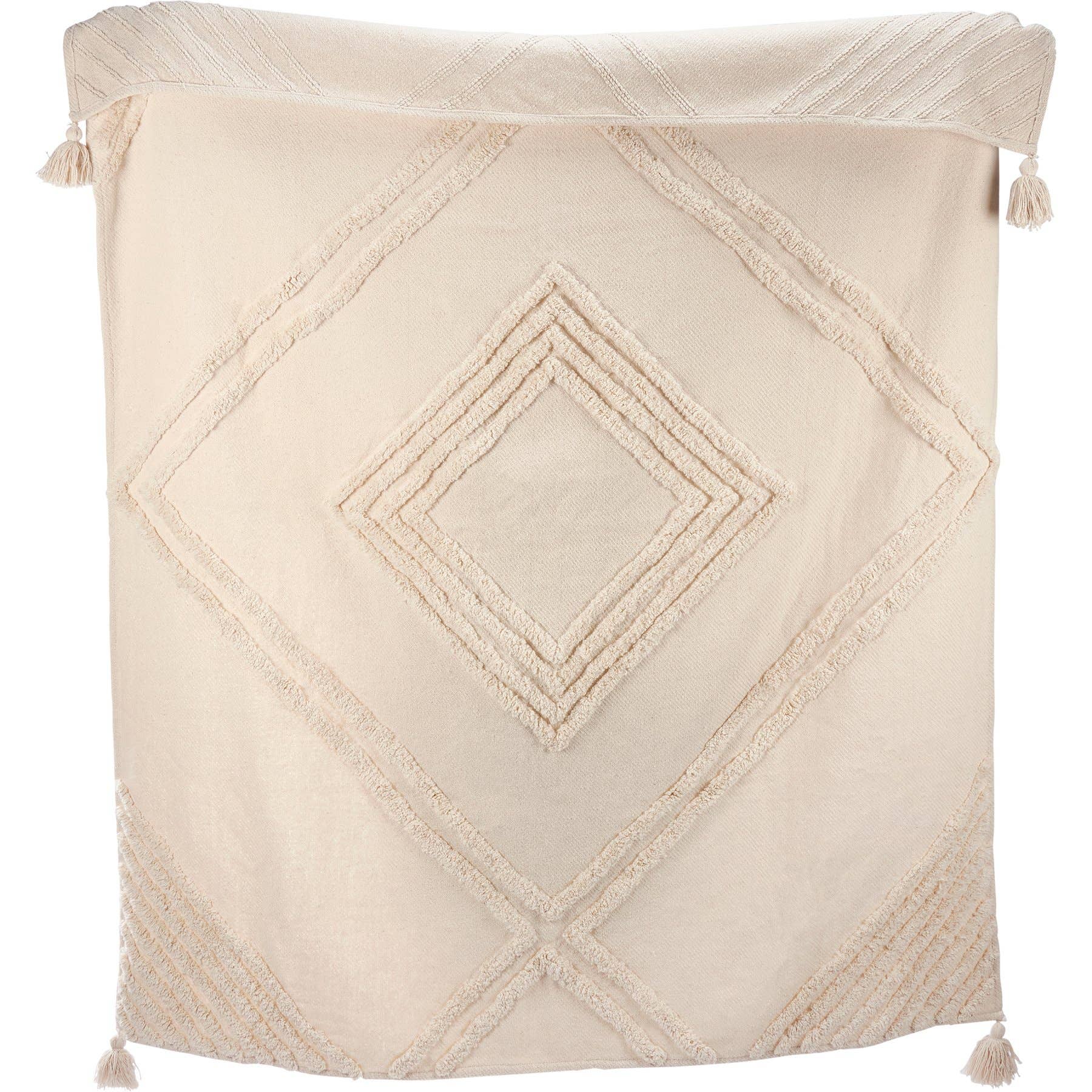 Primitives by Kathy - Wholesale Throw Blanket - Tufted Diamonds Throw Blanket1