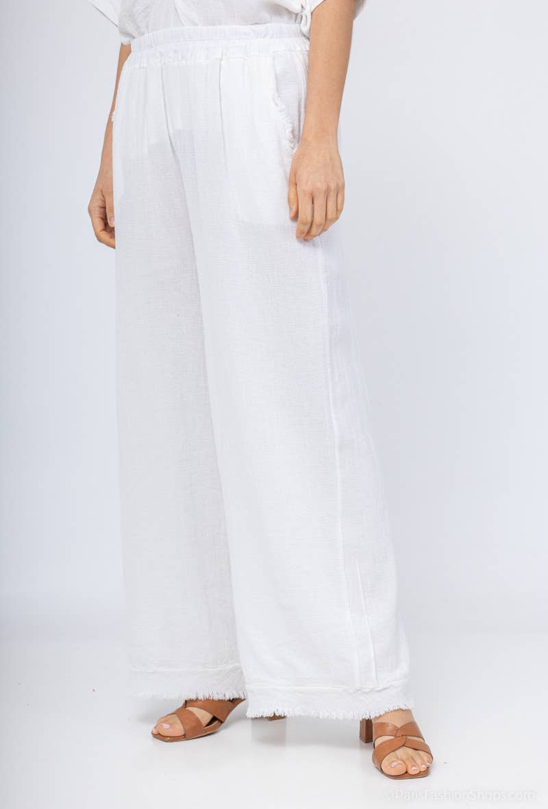 Shyloh – Großhandel Hose – Damen – Leinen-Baumwollhose 2 Taschen 205321