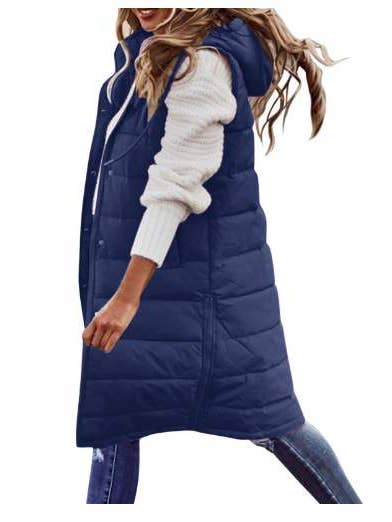 Fashion Combination - Wholesale Jacket - Women's - sleeveless long cotton padded jacket vest coat12