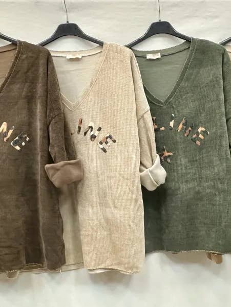 Velourtop med kattekrave @4589_HVFeline for engroshandel hos Mimi & Gogo