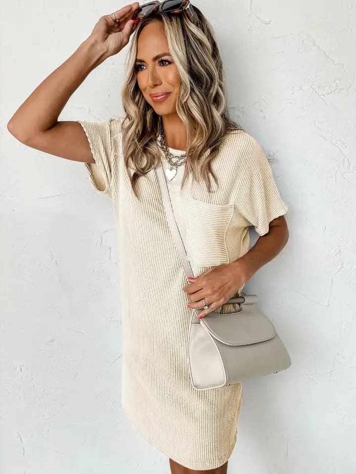 Lovesoft - Wholesale Dress - Women's - Summer Casual Short-Sleeve T-Shirt Dress with Pockets9