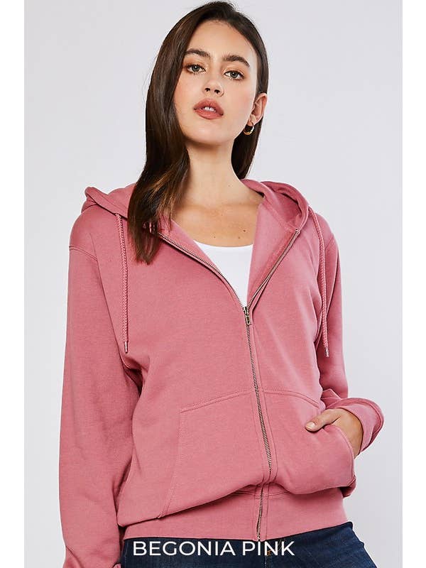 Vanilla Monkey - Wholesale Hoodie - Women's - Oversized Fleece Boyfriends Fit Zip Up Jacket