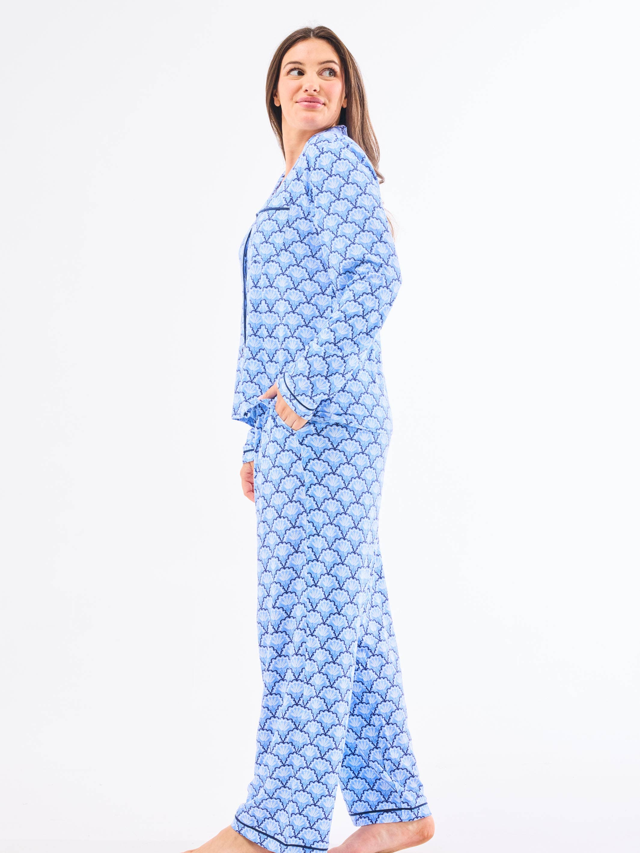 Mary Square - Vendita all'ingrosso Completo loungewear - Donna - Set Pigiama da Donna Charlotte | Second Glance Blu5