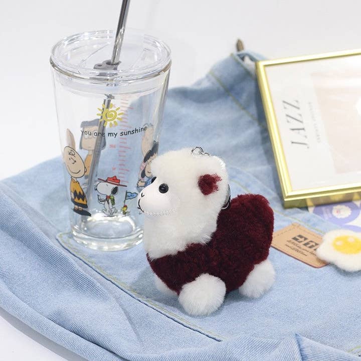 FurDecoration – Engroshandel Nøglering - Dame – Mini alpaka uld nøglering - sød og stilfuld6