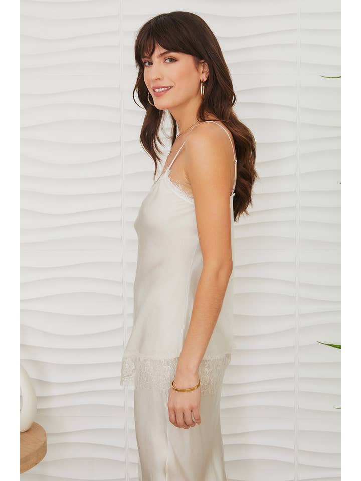 MILIO MILANO - Wholesale Tank Top - Women's - SILKY LACE CAMI (235002-2029-2-CAMEL)3