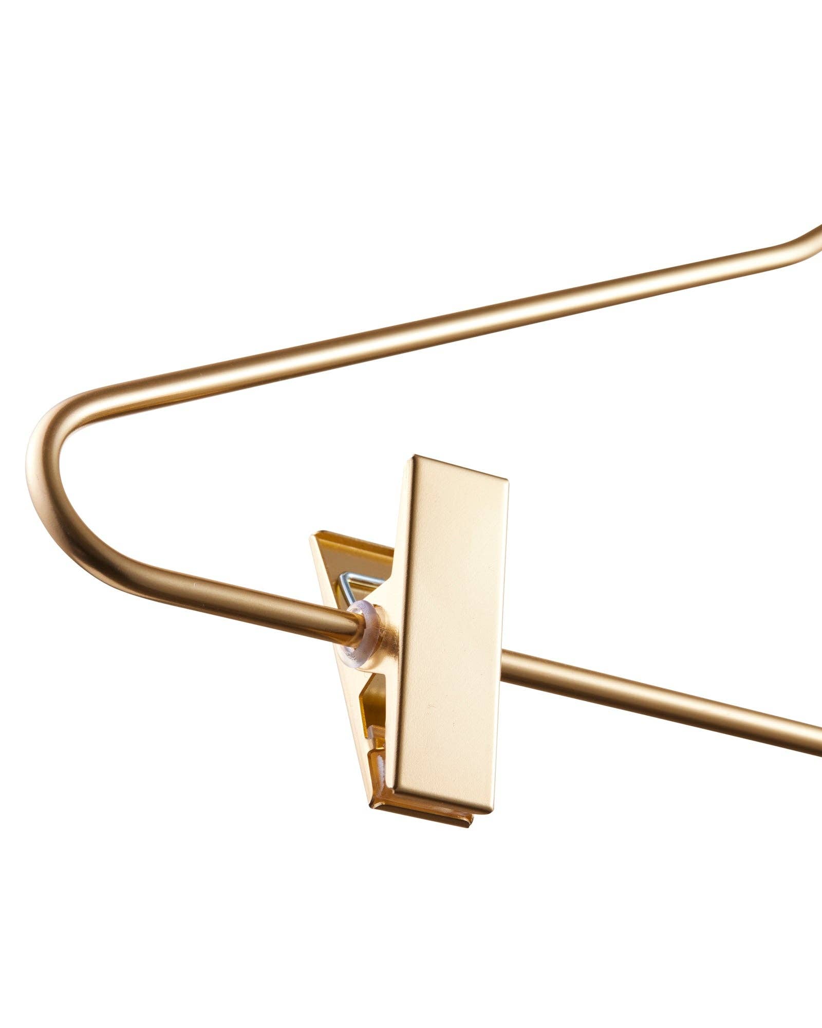 DEILSY - Wholesale Clothes Hangers - Kids Gold Aluminum Hanger W/ Clips (5 Pcs Per Paper Sleeve)5