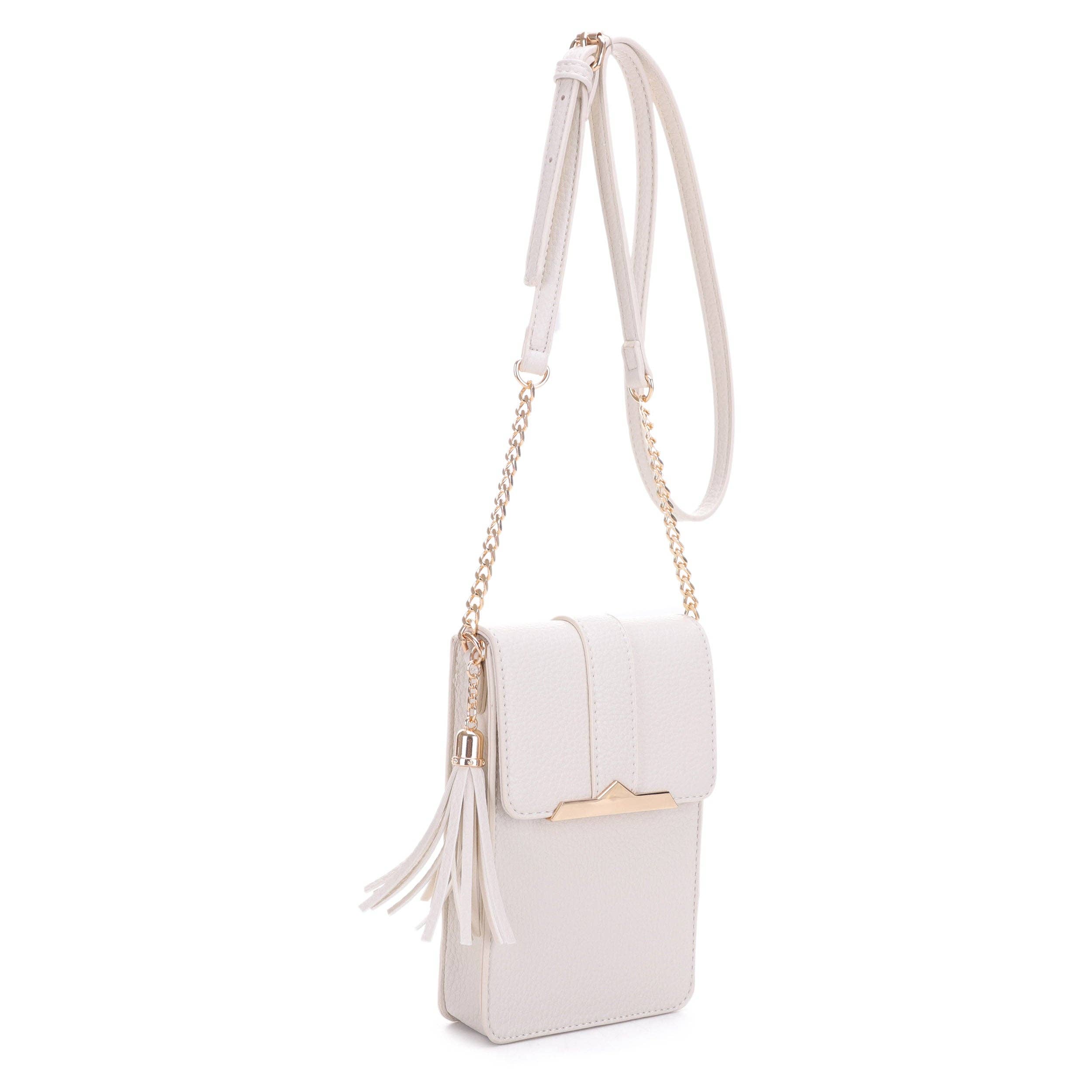 Isabelle Handbags - Vendita all'ingrosso Borsa a tracolla - Donna - FC20568 Borsa a Tracolla Porta Telefono con Ferramenta in Metallo Dorato0