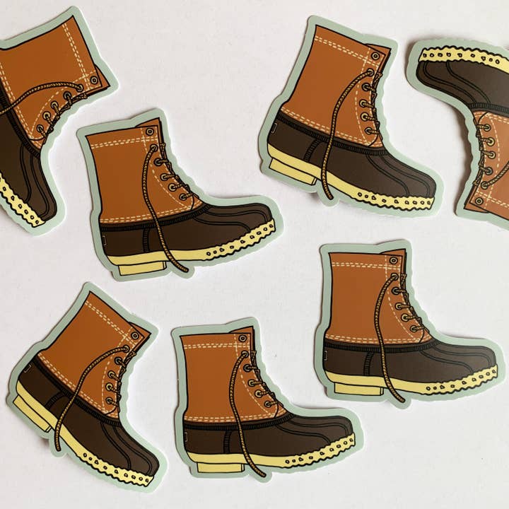 Duck Boot Sticker Maine Natur Udendørs New England Souvenir for engroshandel hos Made by Nilina