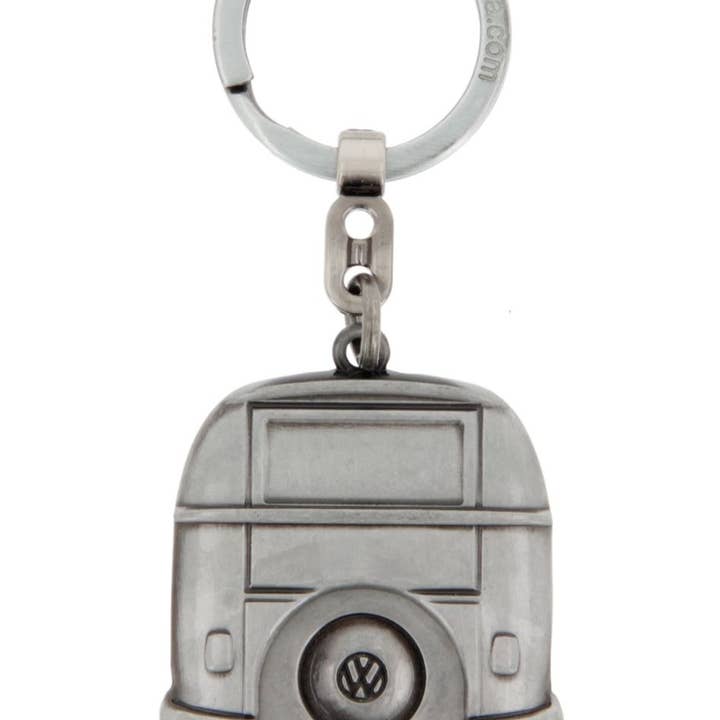 Anel chave de ônibus VW T1 com moeda removível na caixa de presente - prata por atacado de VW Collection by BRISA
