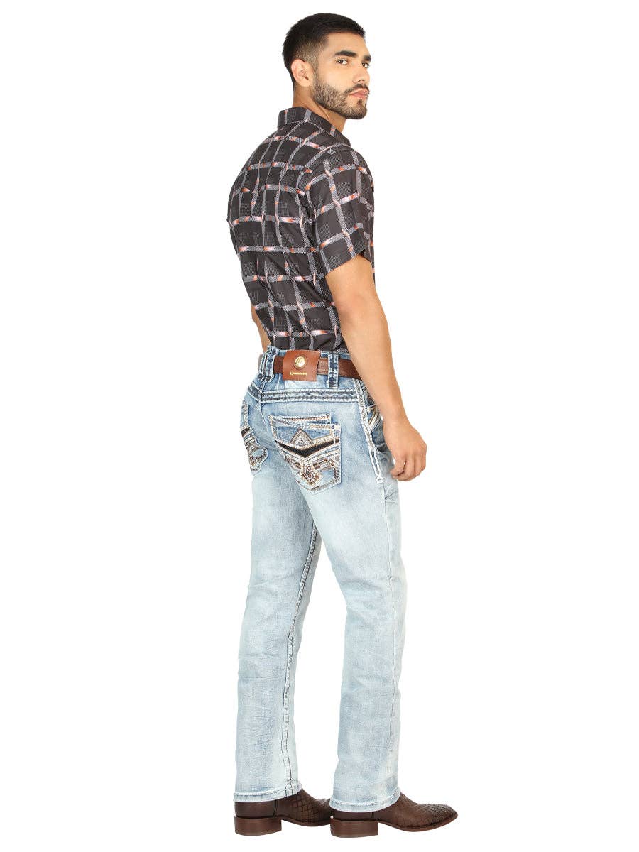 El General Western Wear - Vendita all'ingrosso Jeans - Uomo - Pantaloni Uomo Centenario in denim premium con taglio boot - Blu medio 455332