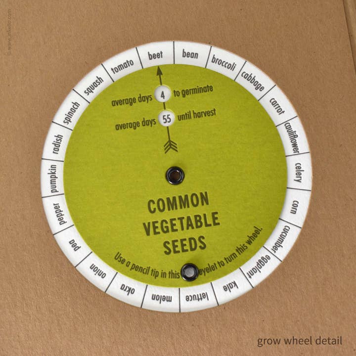 Inkello Letterpress - Wholesale Journal/Diary - Brown Kraft Seed Journal with Grow Wheel (#618)1