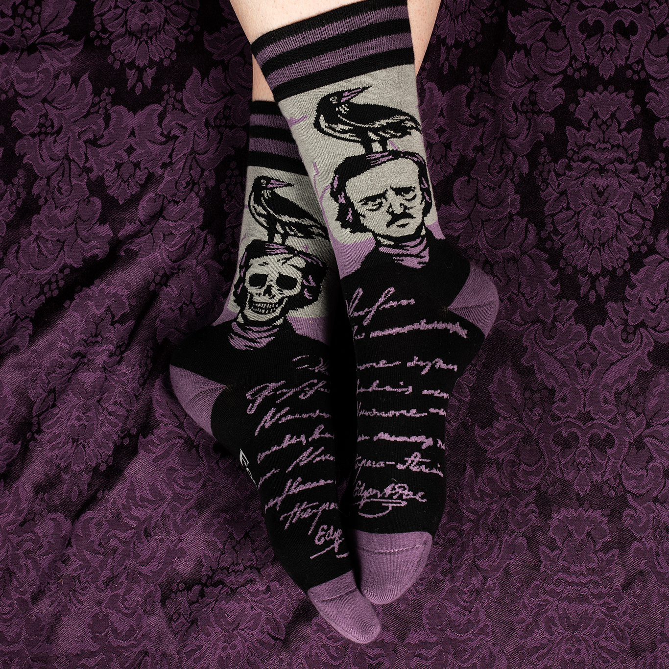 FootClothes LLC - Wholesale Sokken - Uniseks - The Raven Poe sokken8
