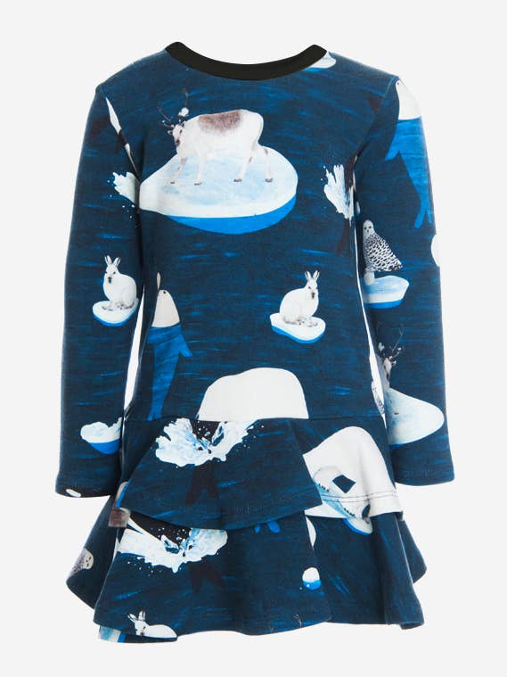 LS BABY FRILL ARCTIC DRESS for wholesale by IGI Natur