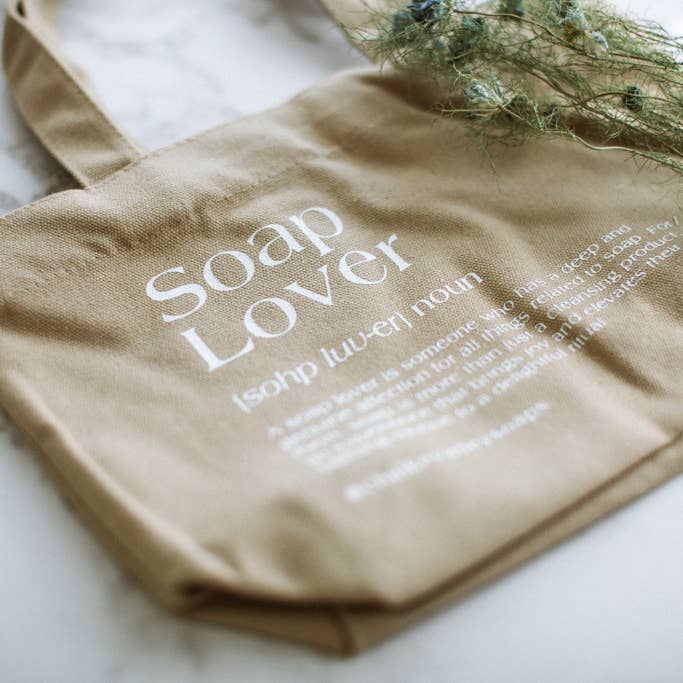 Mini borsa in tela per gli amanti del sapone per la vendita all'ingrosso da parte di Chalke Valley Soaps