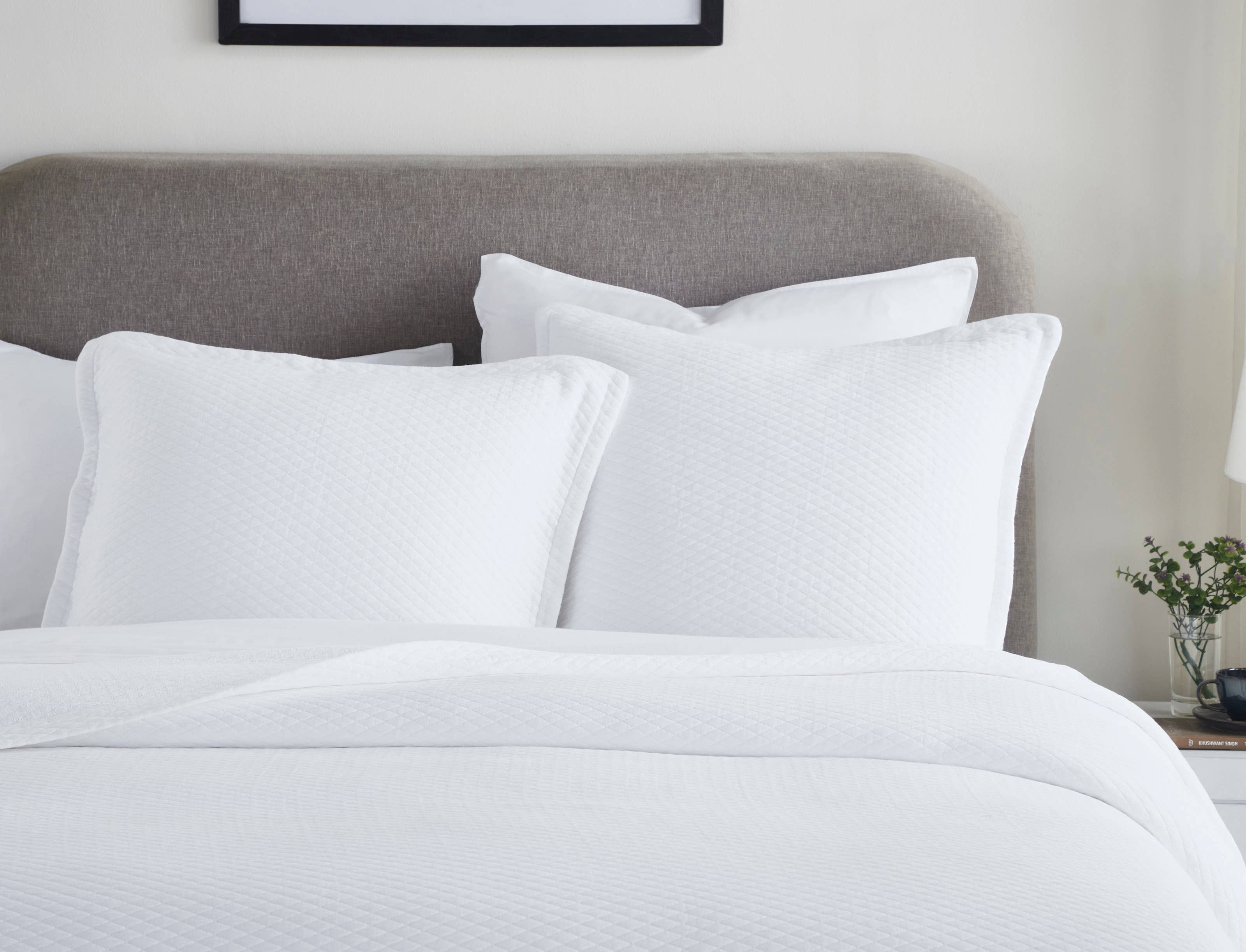 India's Heritage - Wholesale Coverlet - Diamond Cotton Coverlet, White2