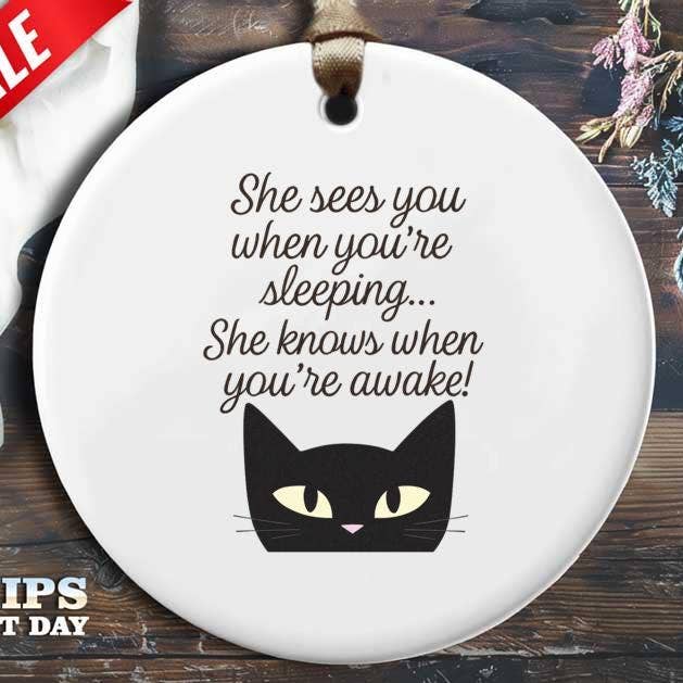 Sjov kattejulepynt - Festlig feriedekoration til for engroshandel hos VenusArtsShop