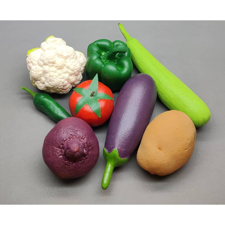 Rubbabu - Wholesale Toy Set - Kids - Realistic Vegetables Set of 8