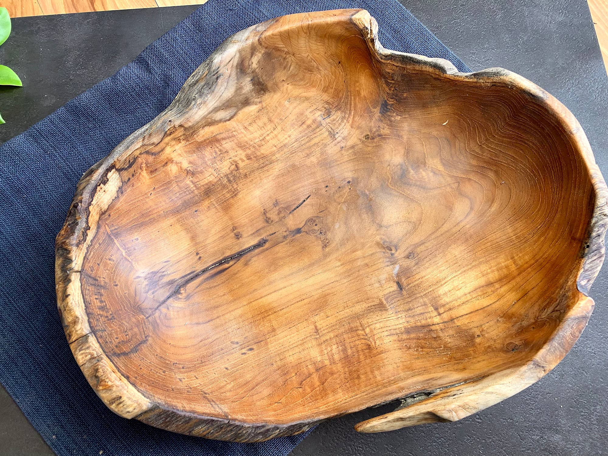 Tuckahoe Hardwoods - Wholesale Bowl - Large Live Edge Salvaged Teak Bowl - Hand Carved Wood Bowl1
