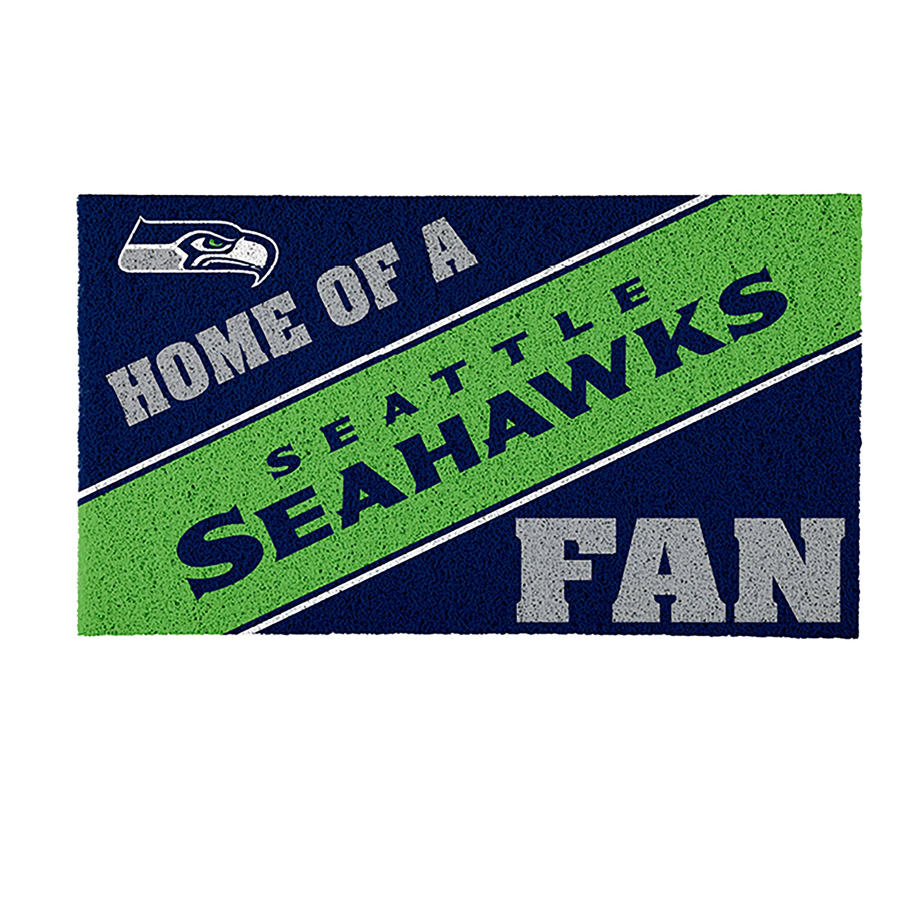 Evergreen Enterprises - Wholesale Door Mat - Seattle Seahawks, PVC Mat COLOR, Home of a Fan1