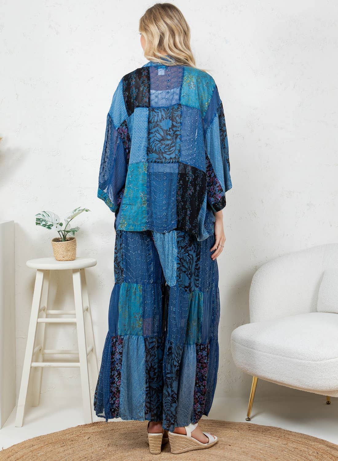 Young Threads - Wholesale Kimono - Women's - Kimono Top In Overdyed Mix N Match Patches - in 7 Color ways13