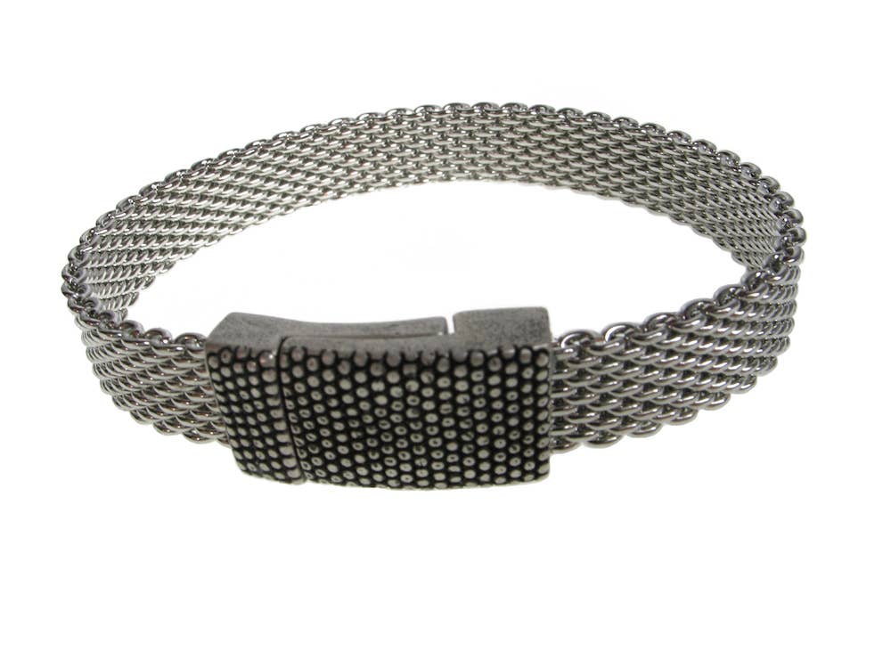 Erica Zap Designs - Wholesale Link & Chain Bracelet - Flat Mesh Bracelet with Textured Magnetic Clasp5