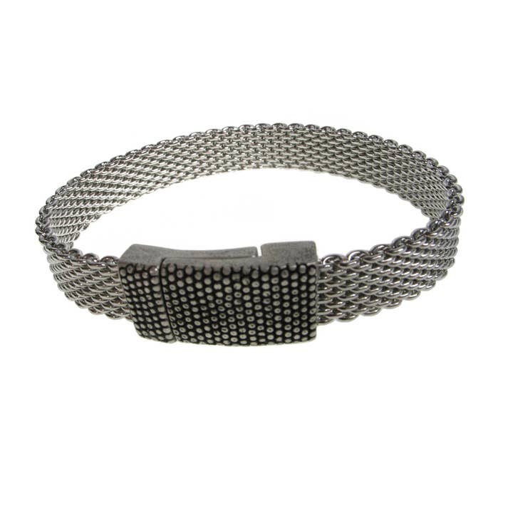 Erica Zap Designs - Wholesale Link & Chain Bracelet - Flat Mesh Bracelet with Textured Magnetic Clasp5