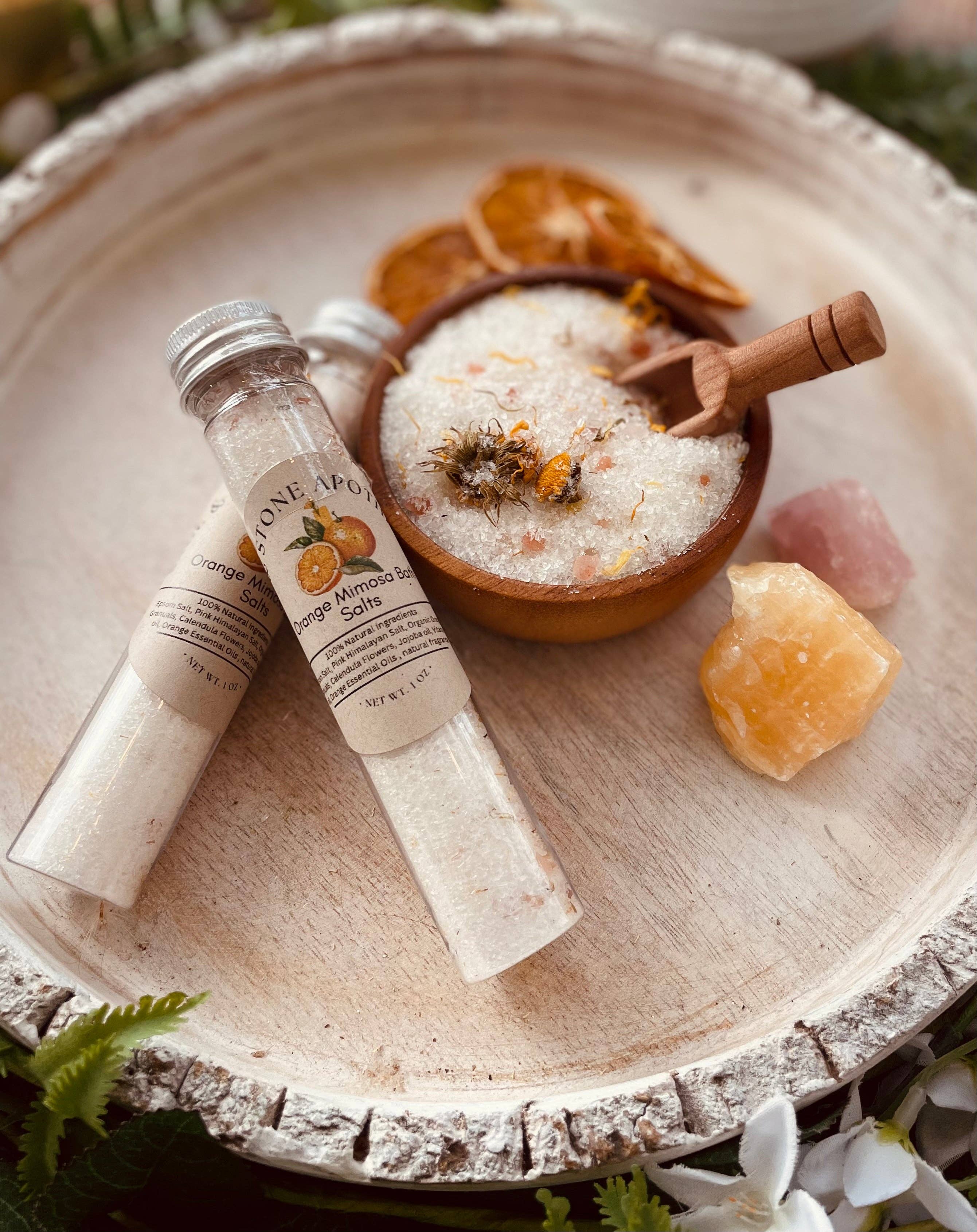 Sage & Stone Apothecary - Wholesale Bath Salts - Orange Mimosa Herbal Bath Salt Tube2