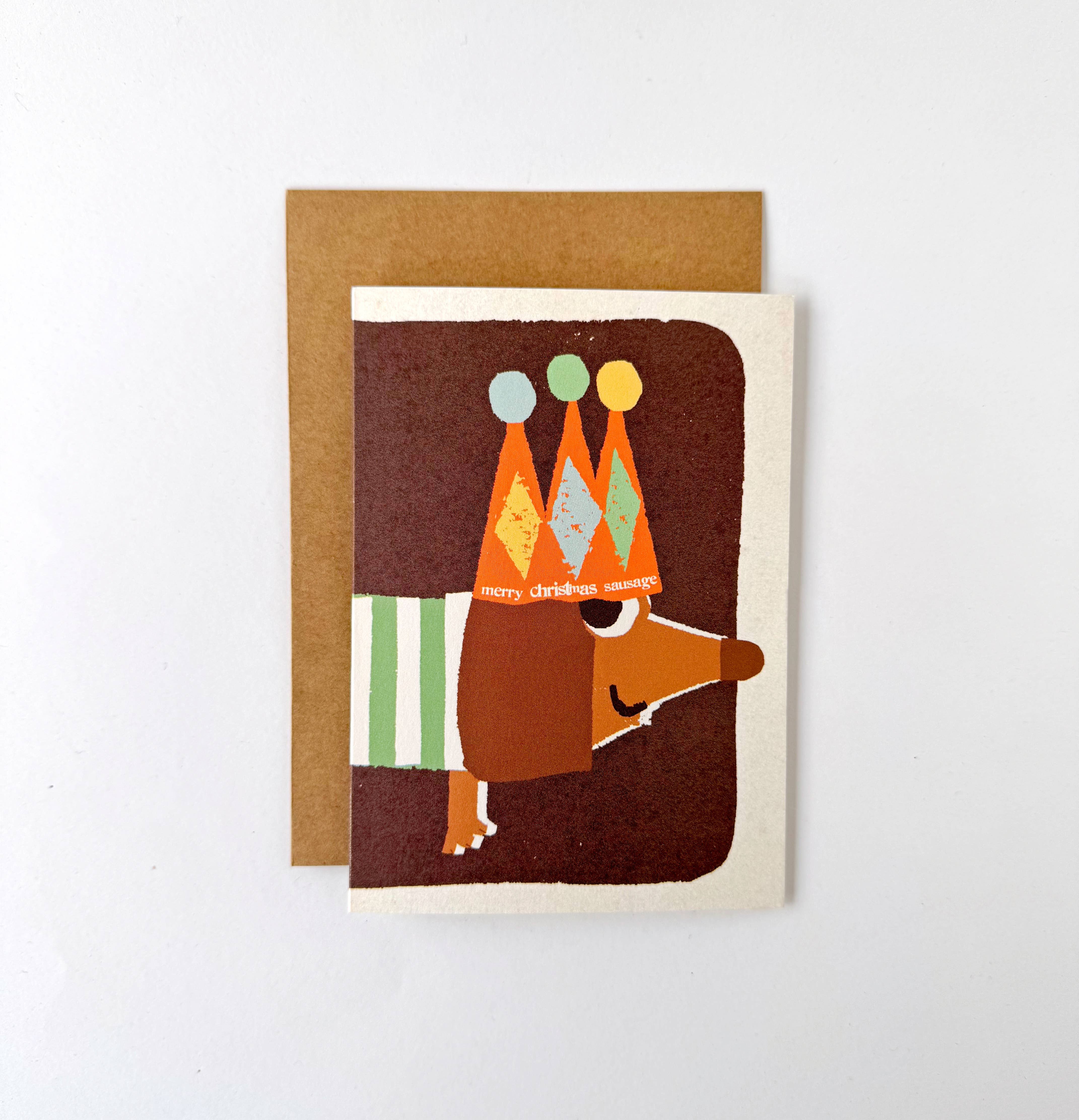 Florence Fry - Wholesale Christmas Card - Merry Christmas Sausage2