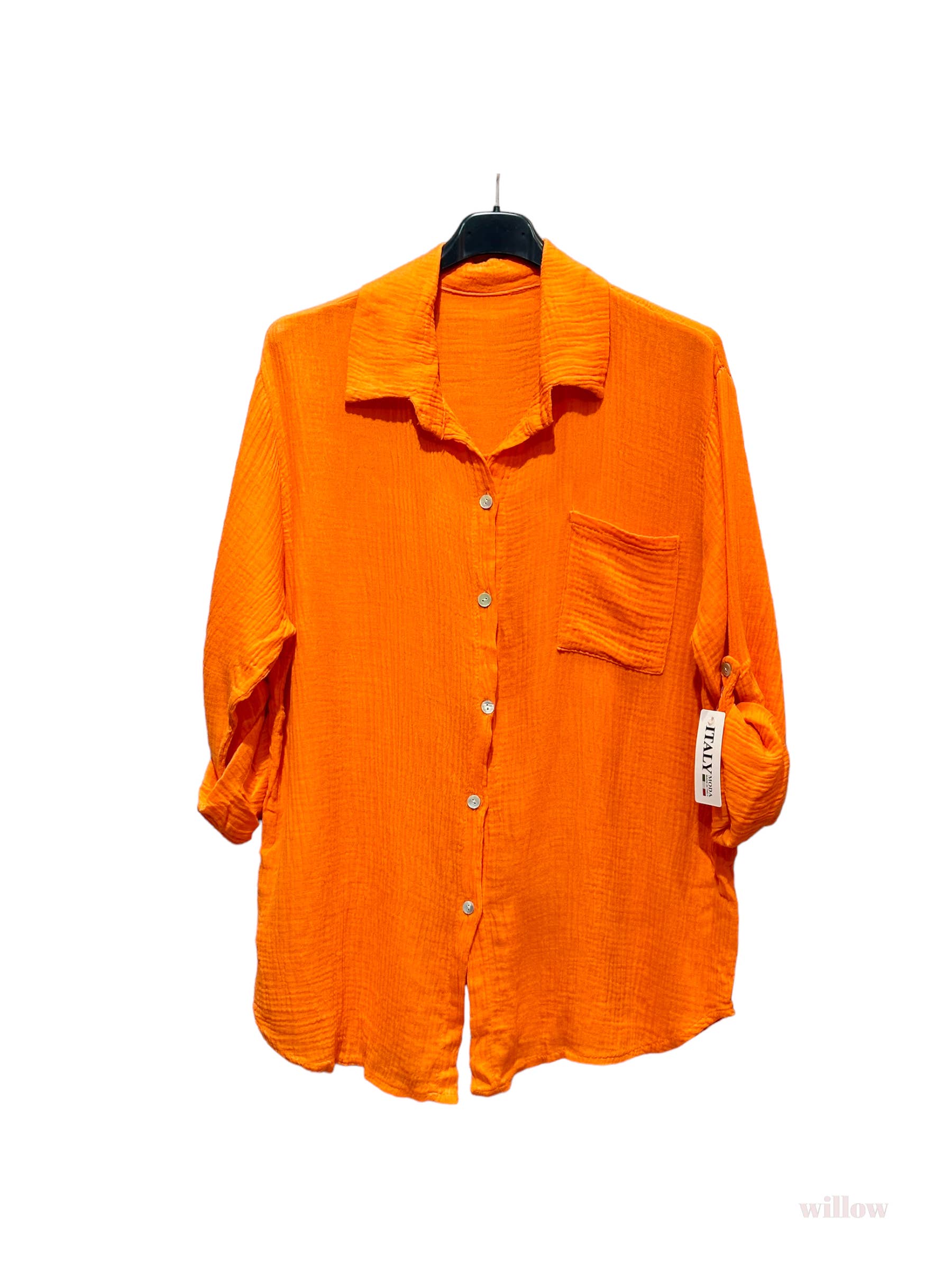 Moonsun - Venta al por mayor Camisa con botones - Mujer - Camisa de algodón batista con botones #52705