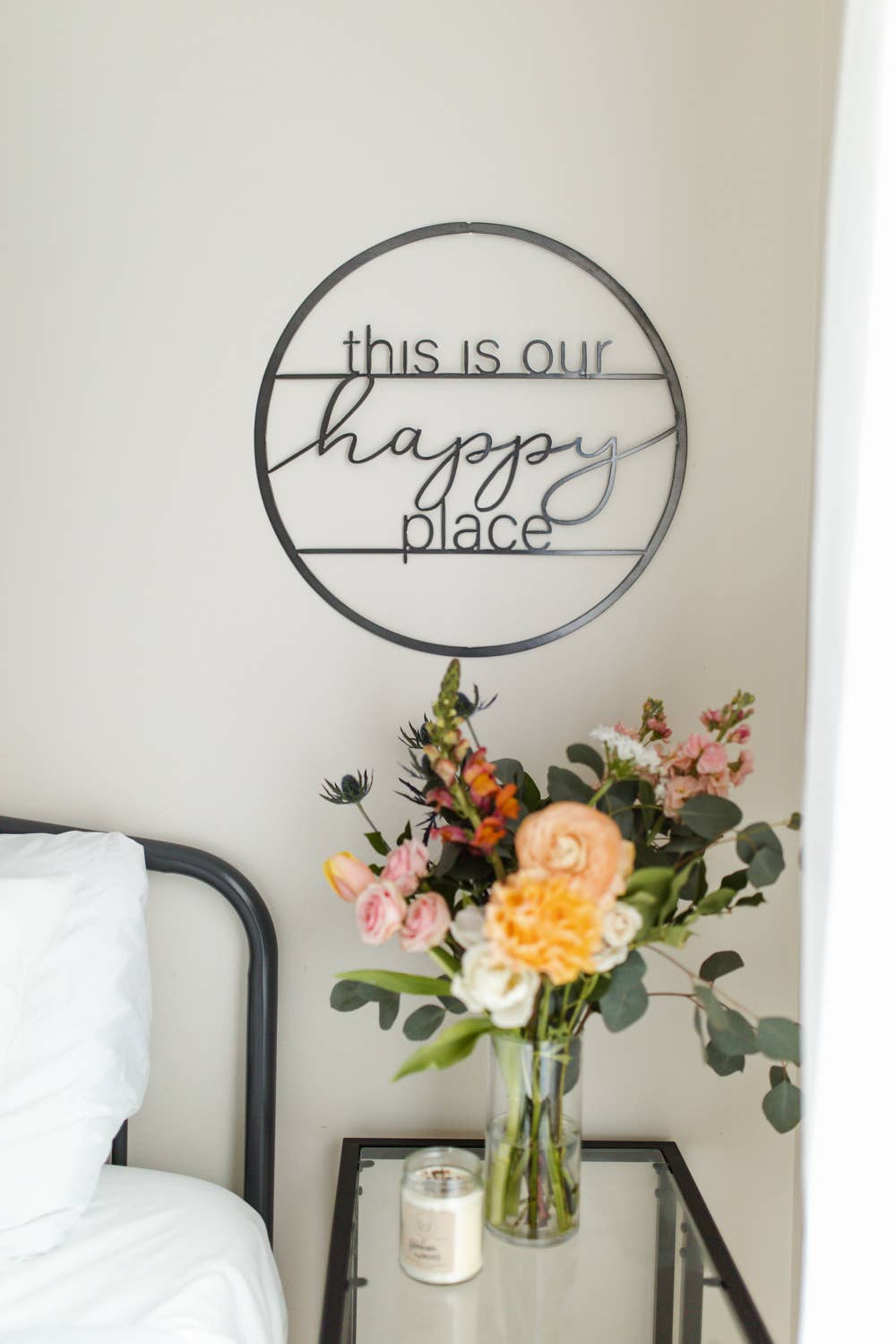 Keystone Steel Co. - Wholesale Bord/bordje - Dit is Onze Gelukkige Plek Cirkelmuurdecoratie0