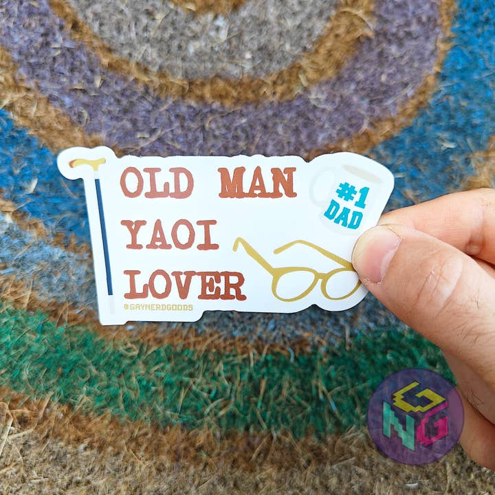 Gay Nerd Goods - Wholesale Sticker - Old Man Yaoi Lover Sticker1